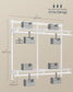 SONGMICS HOME Closet Insert Organizer, 4-6 Ft, with 4 Hanging Rods, 4 Shelves, Cloud White