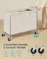 SONGMICS 4-Section Rolling Laundry Hamper and Steel Frame with Handle Cream White