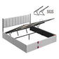 VASAGLE Lift Up Storage Bed Frame King Size – Dove Gray