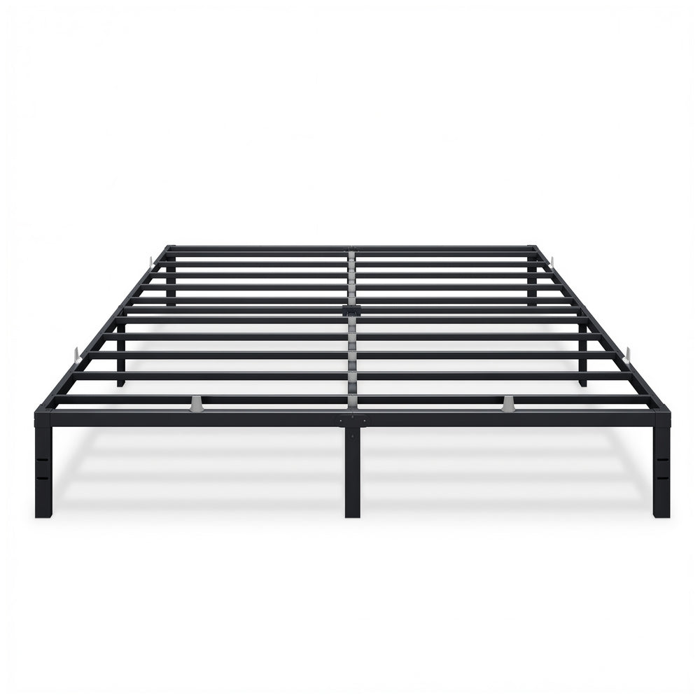 VASAGLE King Metal Bed Frame 14 Inches Tall – Matte Black