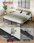 VASAGLE King Metal Bed Frame 14 Inches Tall – Matte Black