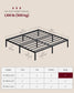 VASAGLE King Metal Bed Frame 14 Inches Tall – Matte Black