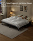 VASAGLE King Metal Bed Frame 14 Inches Tall – Matte Black
