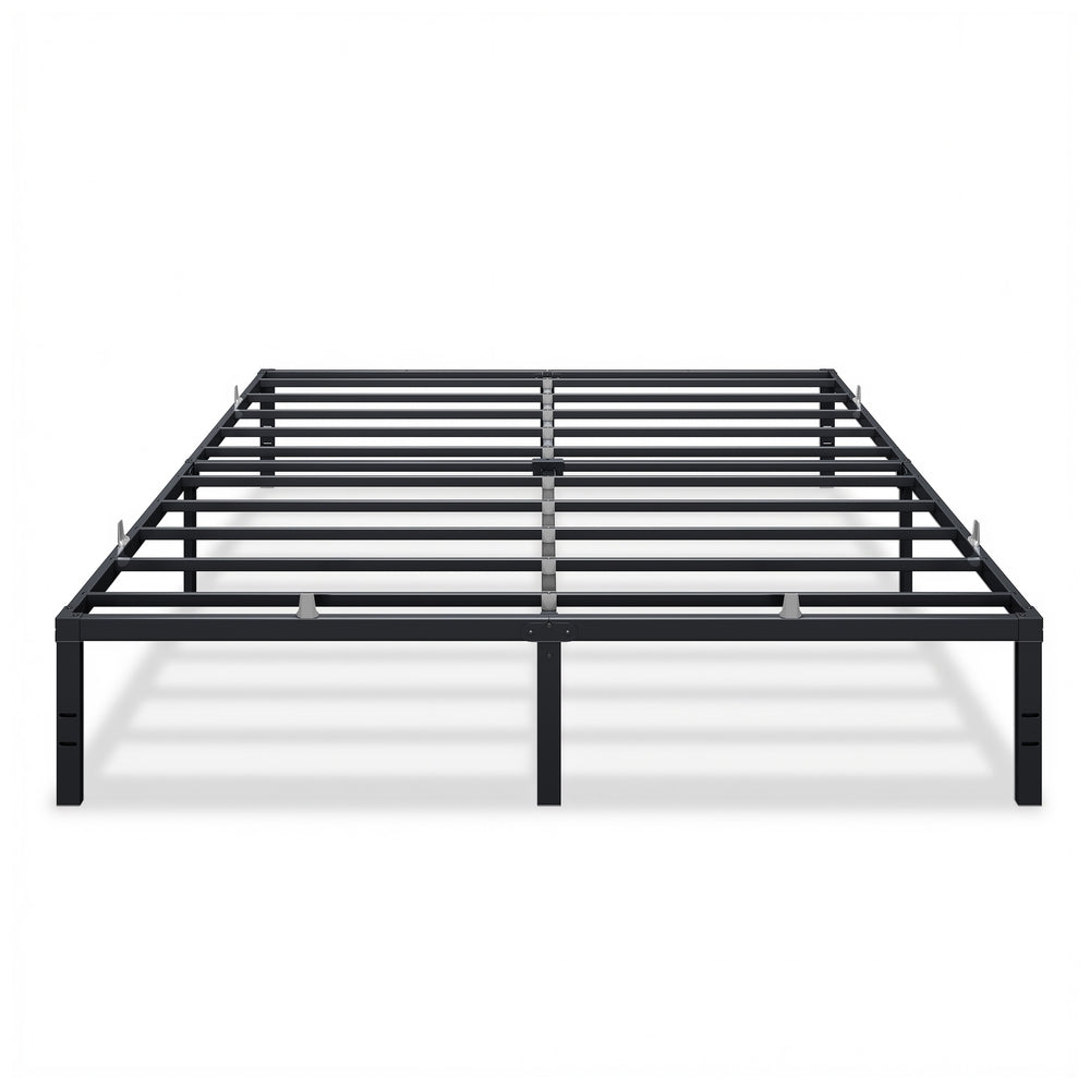 VASAGLE King Metal Bed Frame 16 Inches Tall – Matte Black