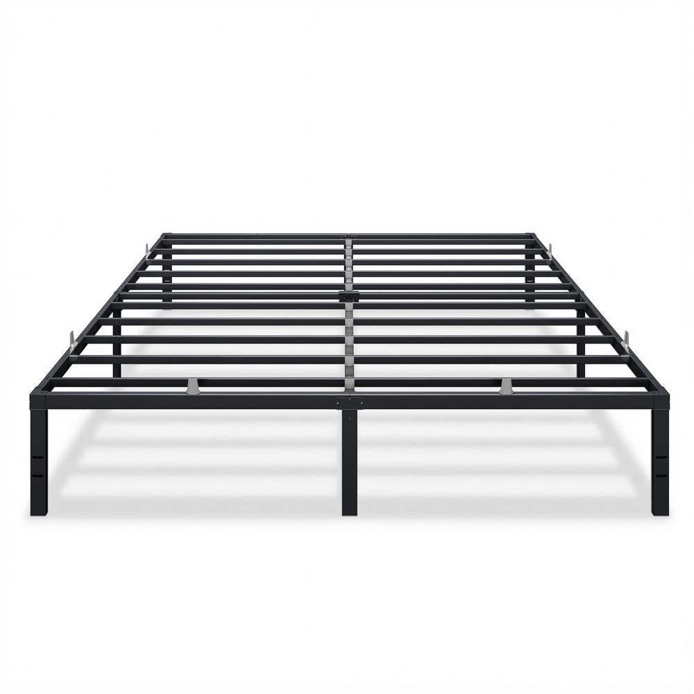 VASAGLE King Metal Bed Frame 16 Inches Tall – Matte Black