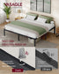 VASAGLE King Metal Bed Frame 16 Inches Tall – Matte Black