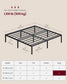 VASAGLE King Metal Bed Frame 16 Inches Tall – Matte Black
