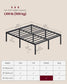 VASAGLE Queen Metal Bed Frame 18 Inches Tall