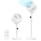 SONGMICS Standing Fan for Bedroom, 20 Db Quiet Pedestal Fan with Remote Cooling Air Circulator – Cloud White