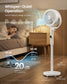 SONGMICS Standing Fan for Bedroom, 20 Db Quiet Pedestal Fan with Remote Cooling Air Circulator – Cloud White