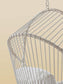SONGMICS HOME Sencillo Outdoor Steel Egg Chair, Bone Color – White
