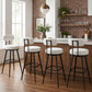 VASAGLE 360° Swivel Bar Stools Set of 4 – Cloud White
