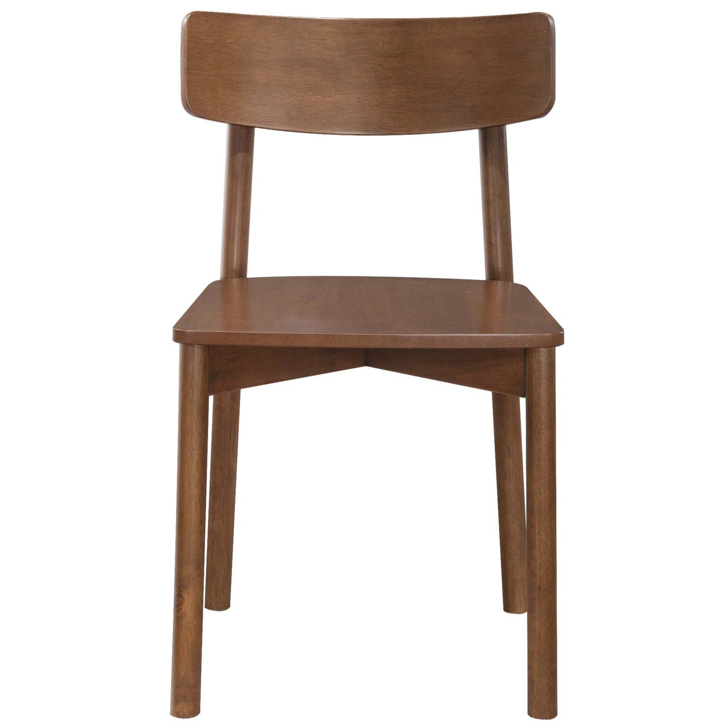 New Design Walnut Dining Chair Set Of 2 - Mid Century Modern Solid Wood Dining Chairs in Rich Walnut Color 17.5'W x 17.7'D x 29.9'H for Living Room Bedroom Outdoor FredCo
