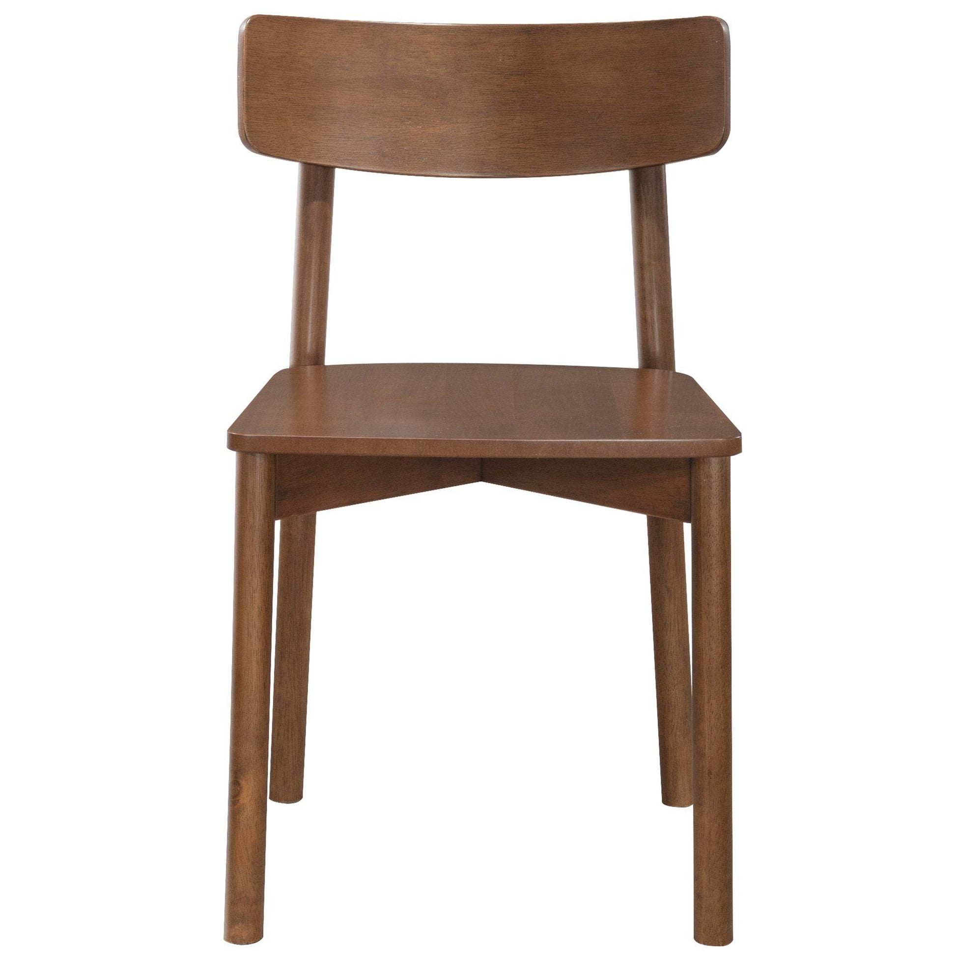New Design Walnut Dining Chair Set Of 2 - Mid Century Modern Solid Wood Dining Chairs in Rich Walnut Color 17.5'W x 17.7'D x 29.9'H for Living Room Bedroom Outdoor FredCo
