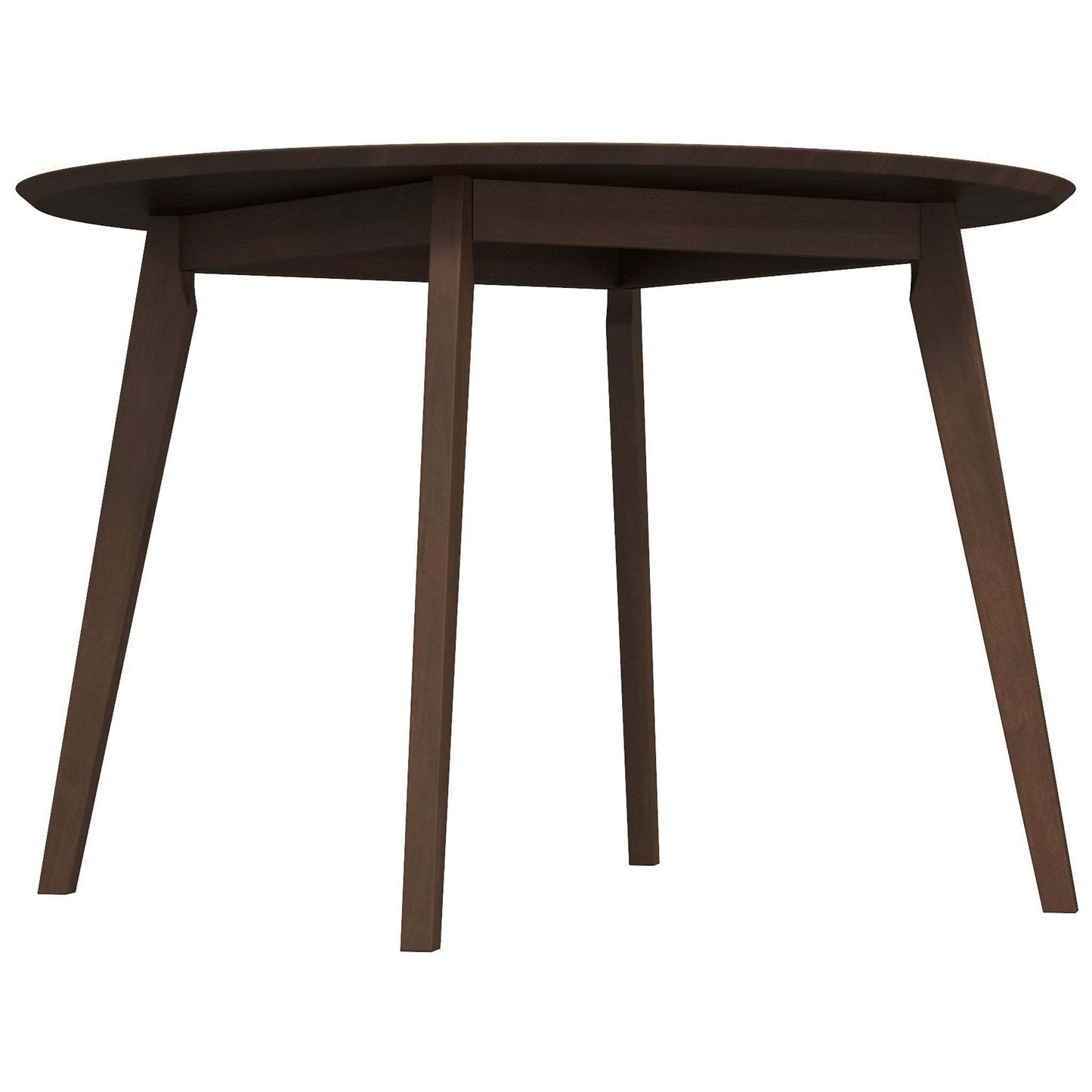 Lara Mid-Century Modern Dining Table Walnut Finish Solid Wood 43 Inch FredCo