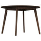 Lara Mid-Century Modern Dining Table Walnut Finish Solid Wood 43 Inch FredCo
