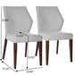 Luca Light Grey Fabric Dining Chair Set Of 2 - Comfortable Seating with Solid Wood Frame FredCo