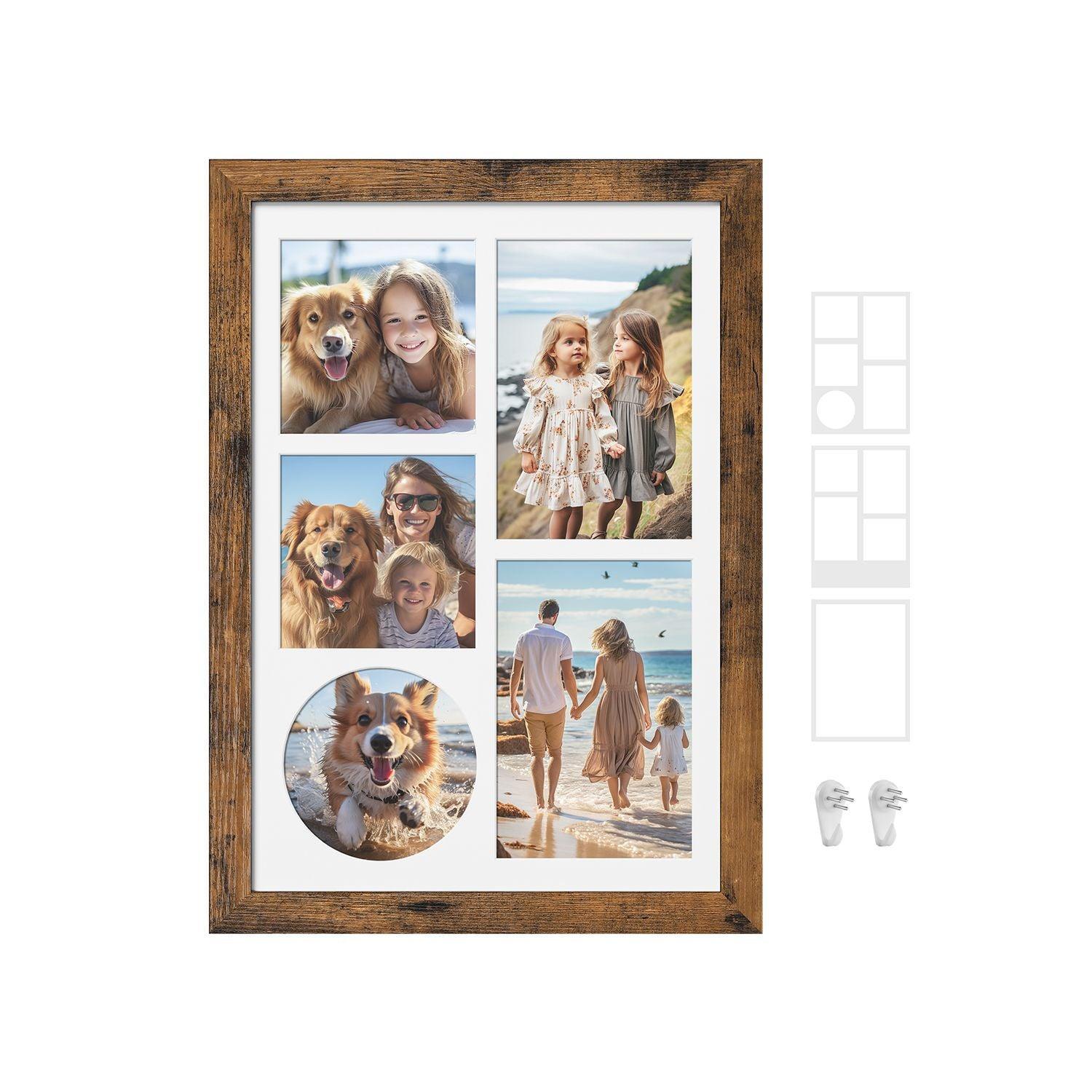 A4 Picture Frame Collage Brown FredCo
