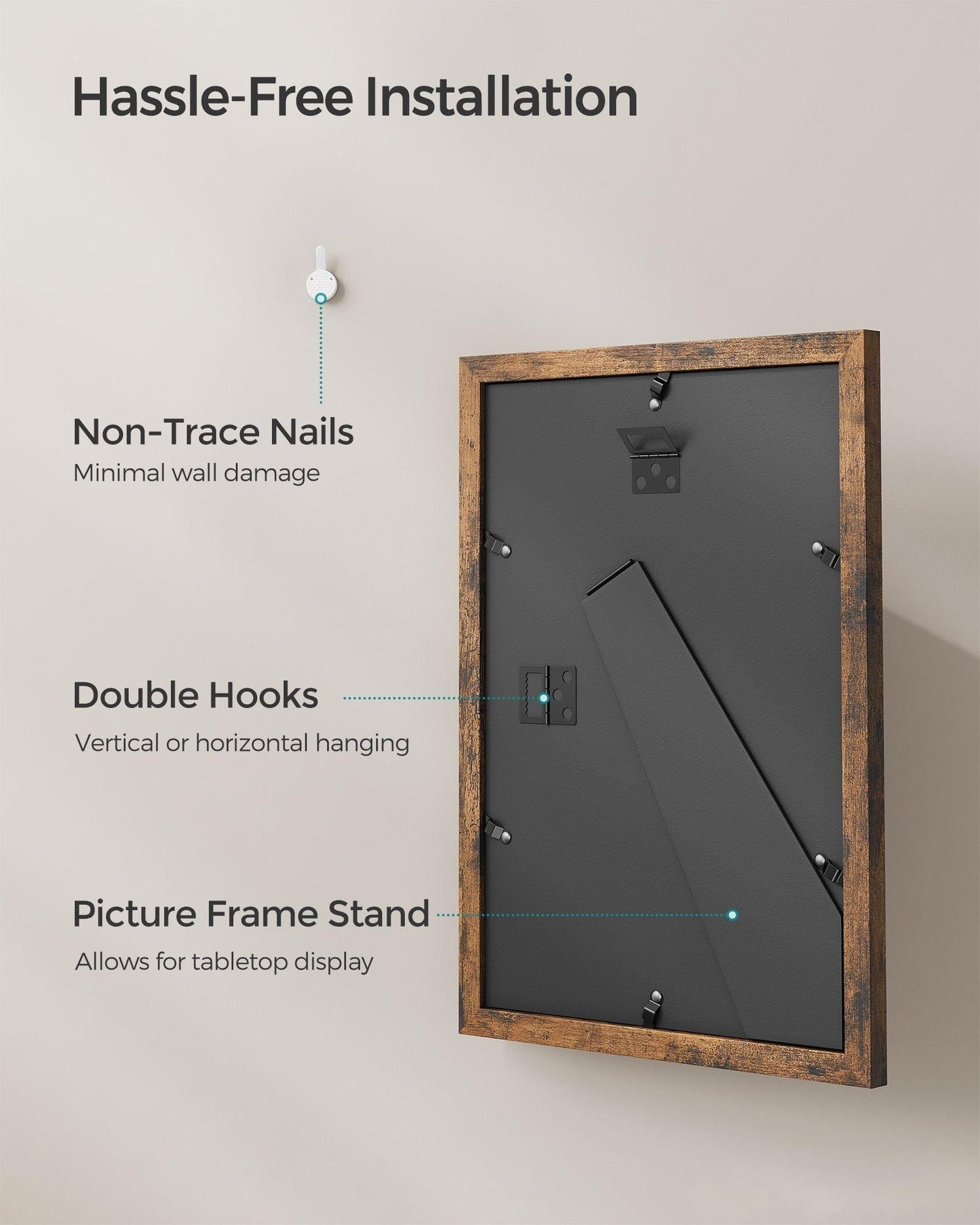 A4 Picture Frame Collage Brown FredCo