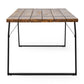 Modern rectangular wood and metal dining table, FredCo International furniture