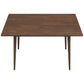 Modern rectangular wooden dining table with tapered legs, FredCo International furniture