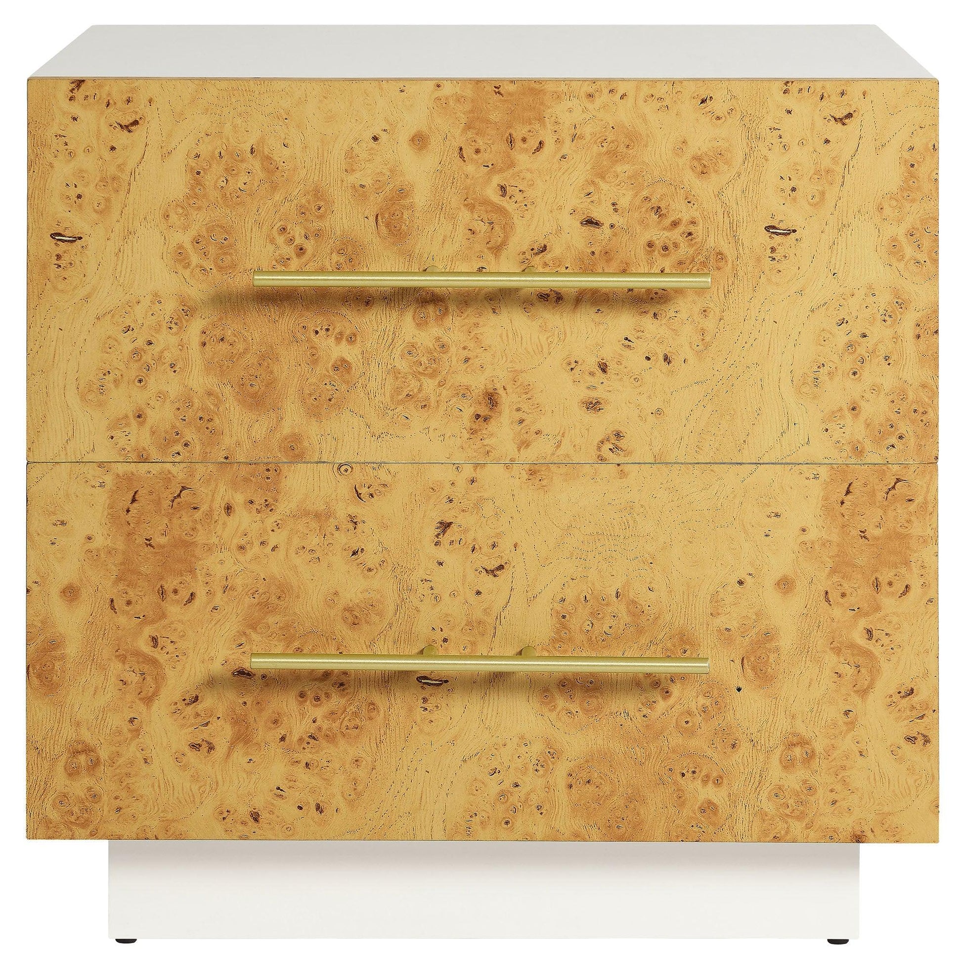 Abel 2-Drawer Burl Wood Nightstand by Modway FredCo