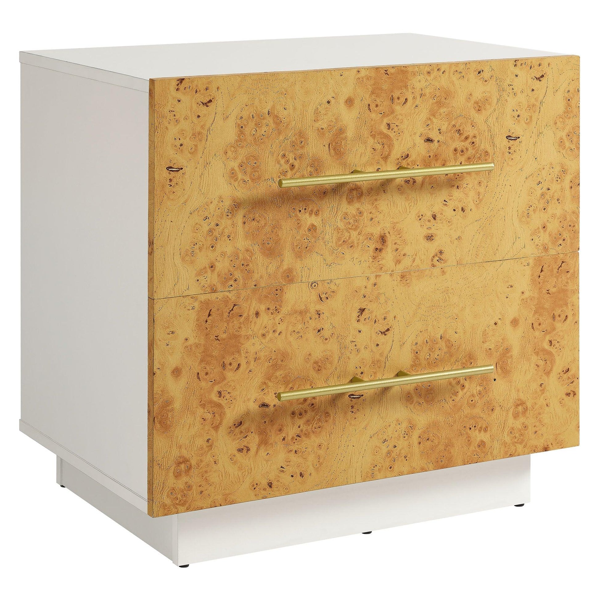 Abel 2-Drawer Burl Wood Nightstand by Modway FredCo