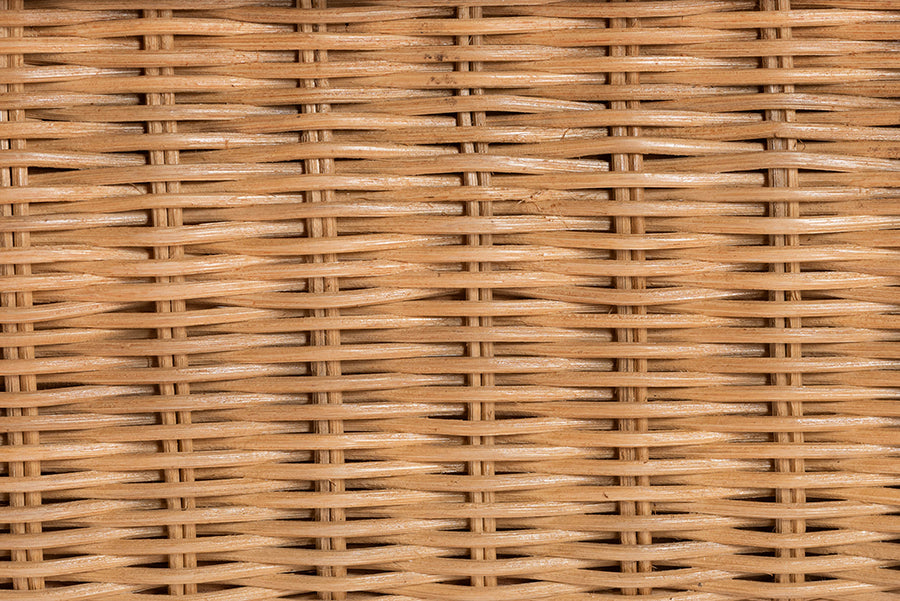 Abena Ming Style Natural Rattan Bench FredCo