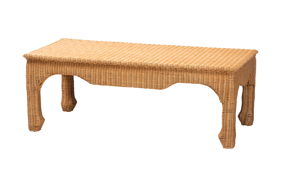 Abena Ming Style Natural Rattan Coffee Table FredCo