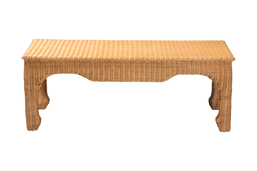 Abena Ming Style Natural Rattan Coffee Table FredCo