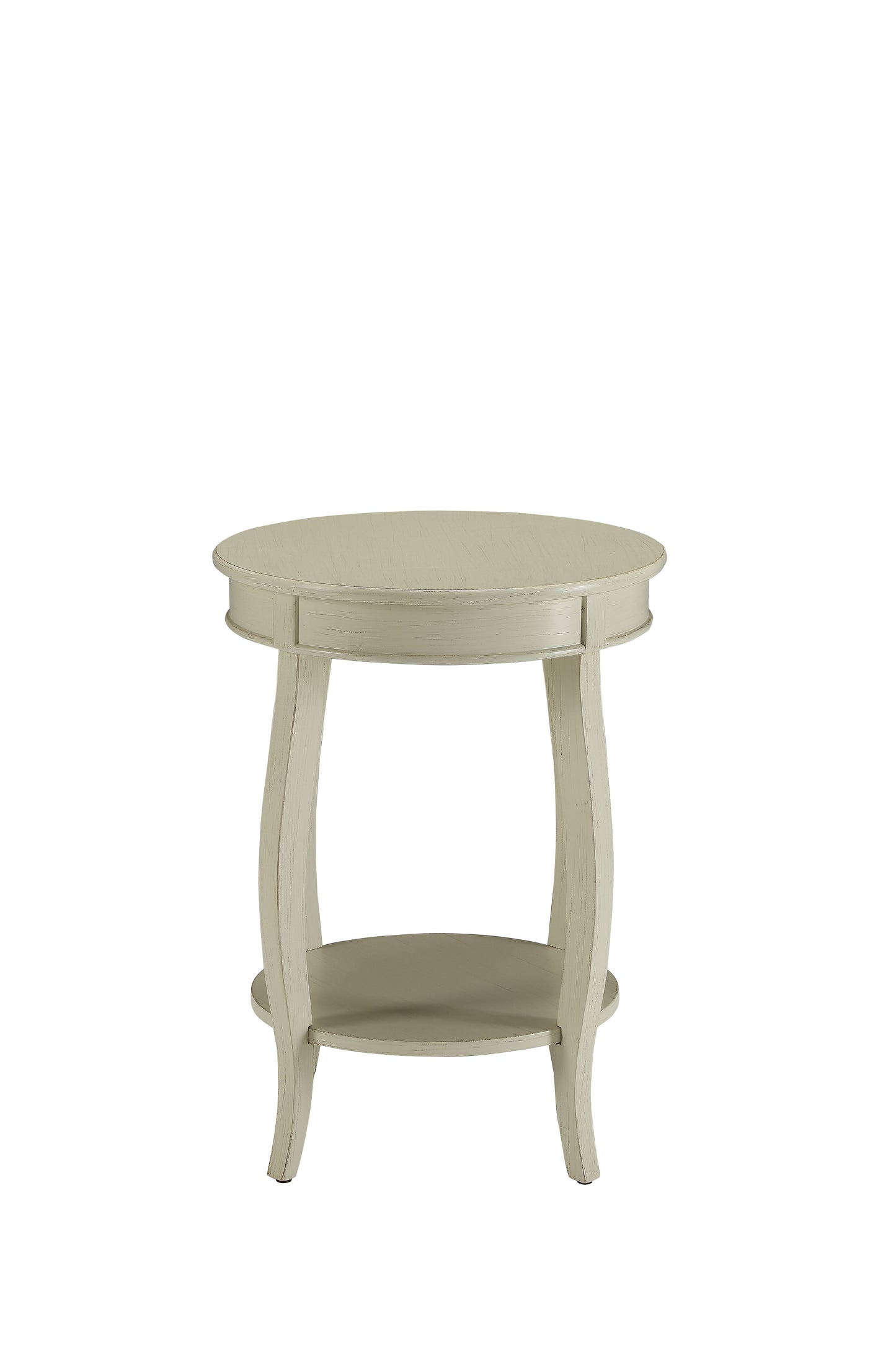 Aberta Antique White Finish Accent Table FredCo