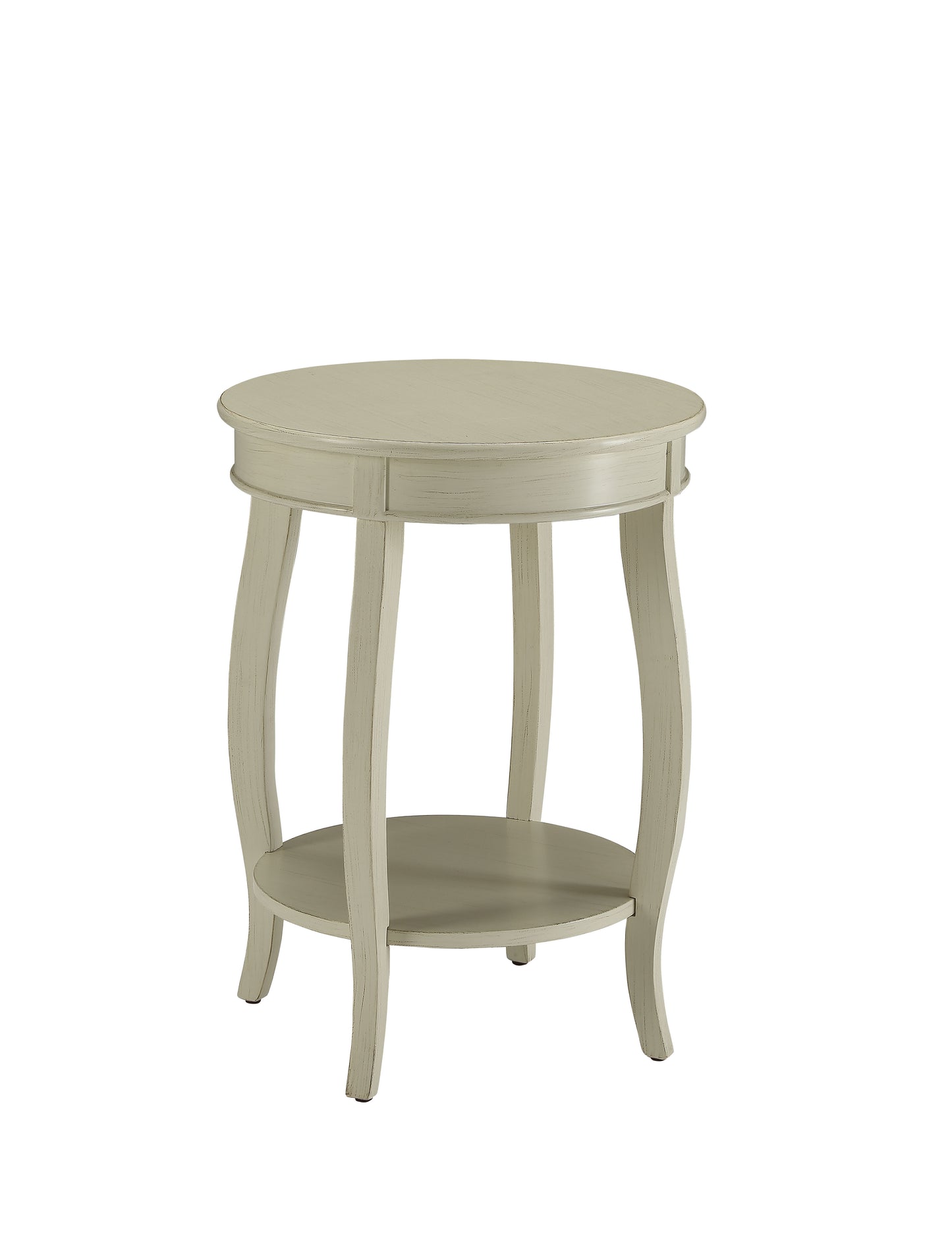 Aberta Antique White Finish Accent Table FredCo