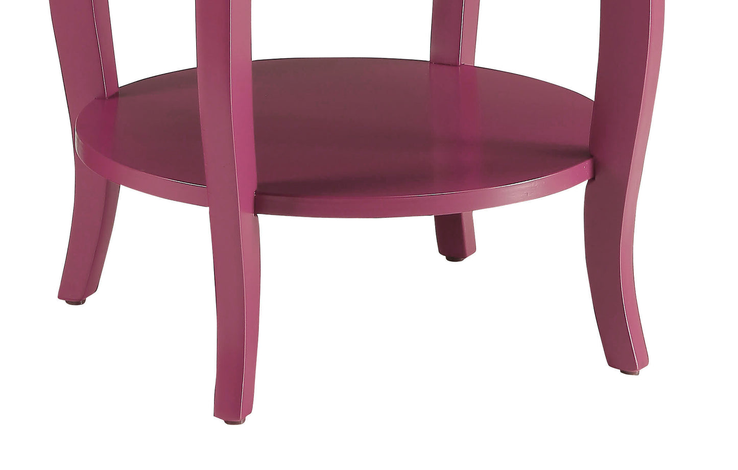 Aberta Purple color Accent Table with 1 Layer of Storage FredCo