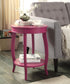 Aberta Purple color Accent Table with 1 Layer of Storage FredCo