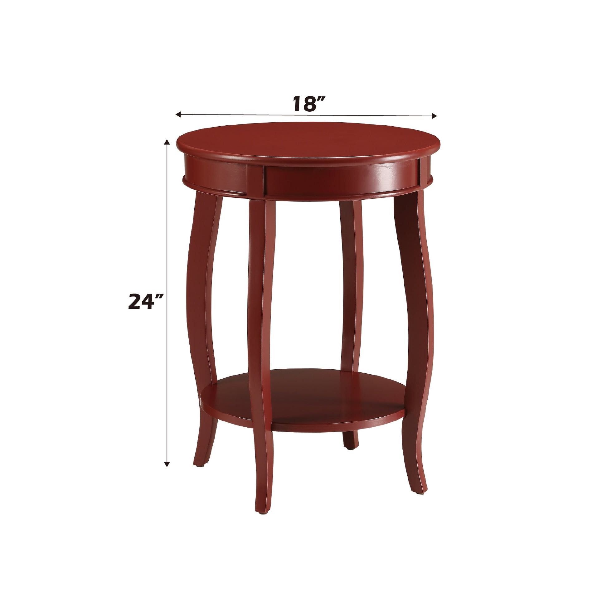 Aberta Red Finish Accent Table FredCo