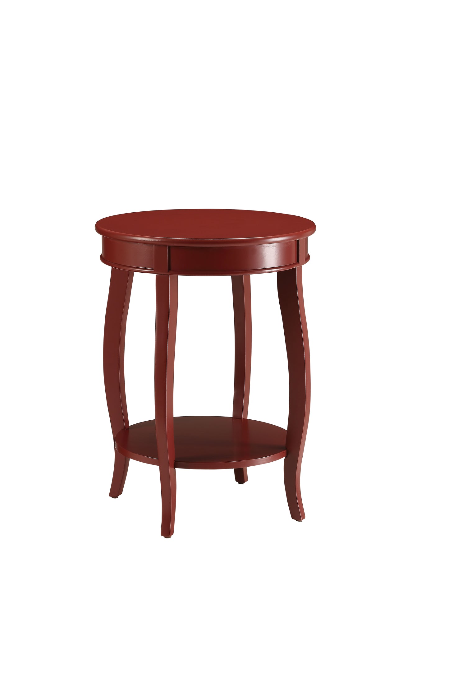Aberta Red Finish Accent Table FredCo