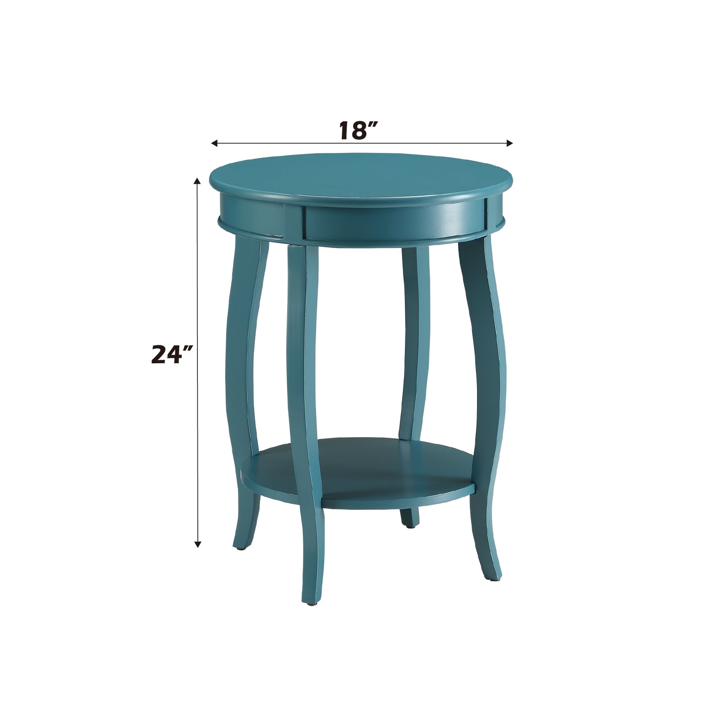 Aberta Teal Finish Accent Table FredCo