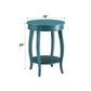 Aberta Teal Finish Accent Table FredCo