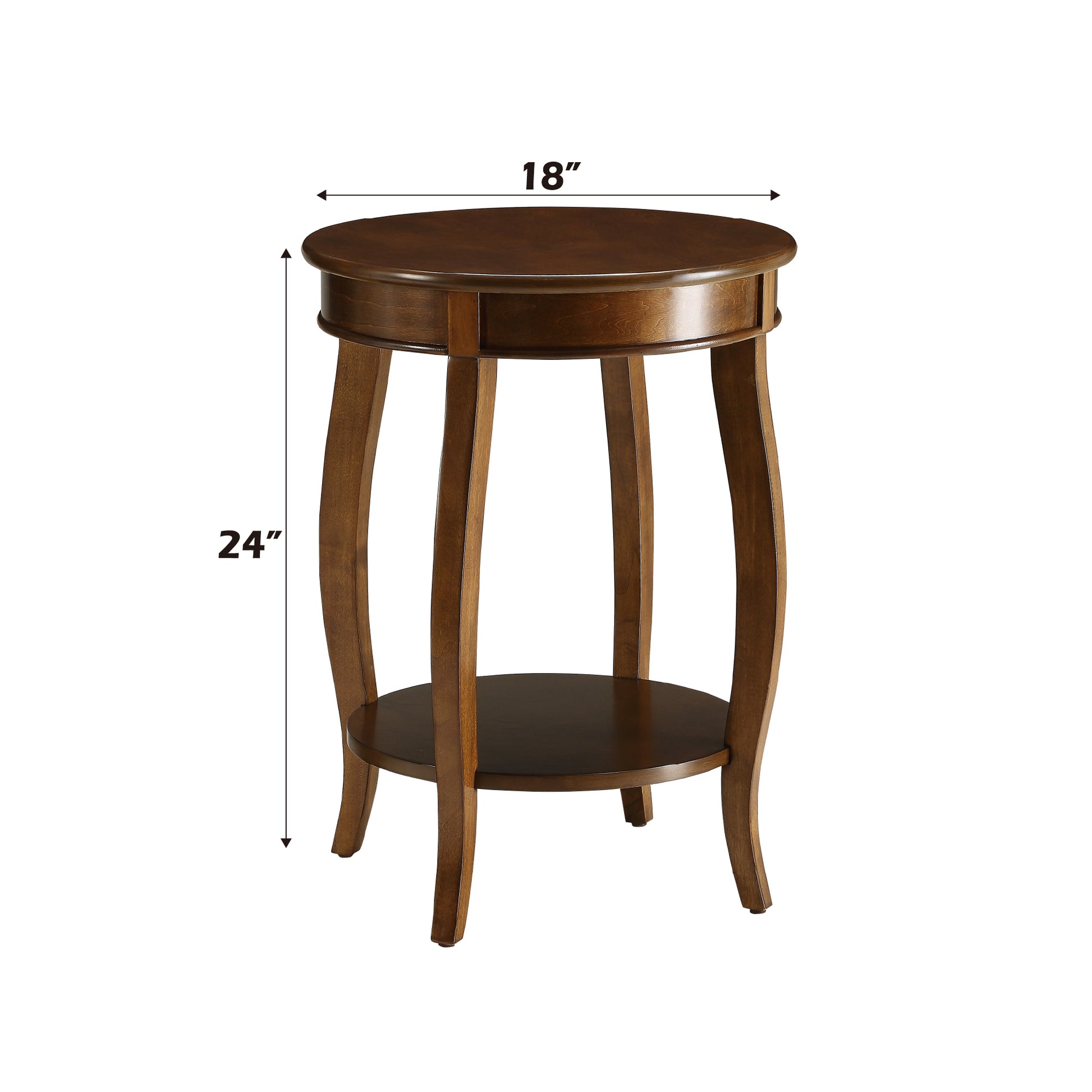 Aberta Walnut Finish Accent Table FredCo