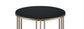 Abisha Sintered Stone Top & Champagne Finish End Table FredCo