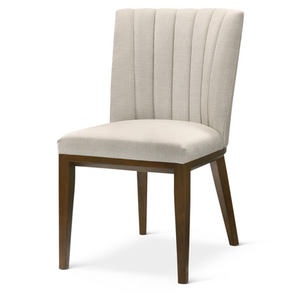 Elmwood Beige Fabric Dining Chair Set For Living Room Bedroom 34.6'H x 20.9'W x 24'D FredCo
