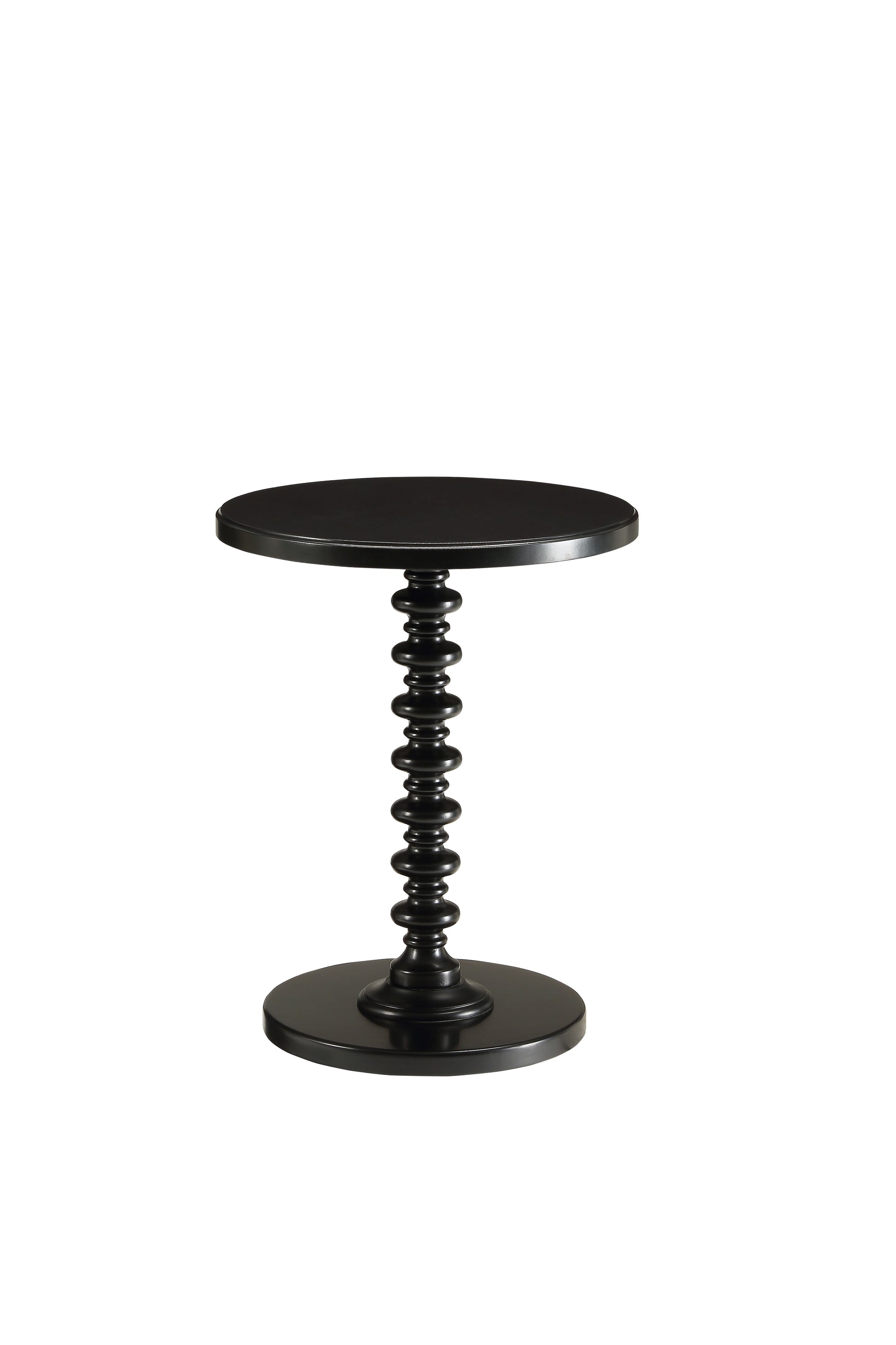 Acton Black Finish Accent Table FredCo