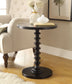 Acton Black Finish Accent Table FredCo