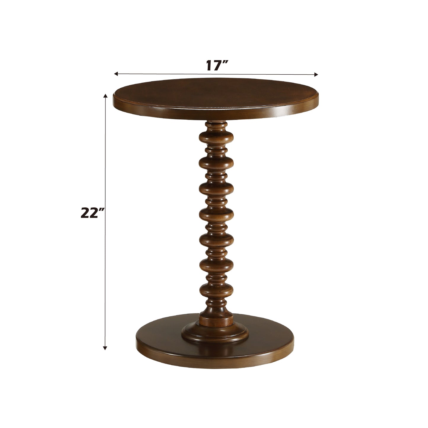 Acton Walnut Finish Accent Table FredCo