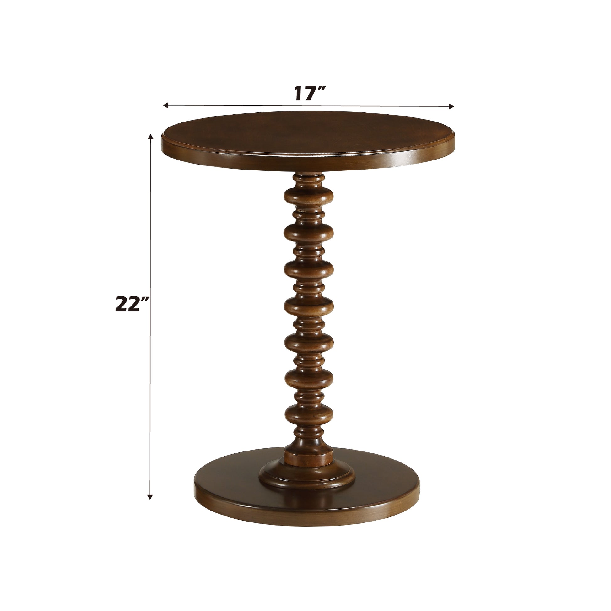 Acton Walnut Finish Accent Table FredCo