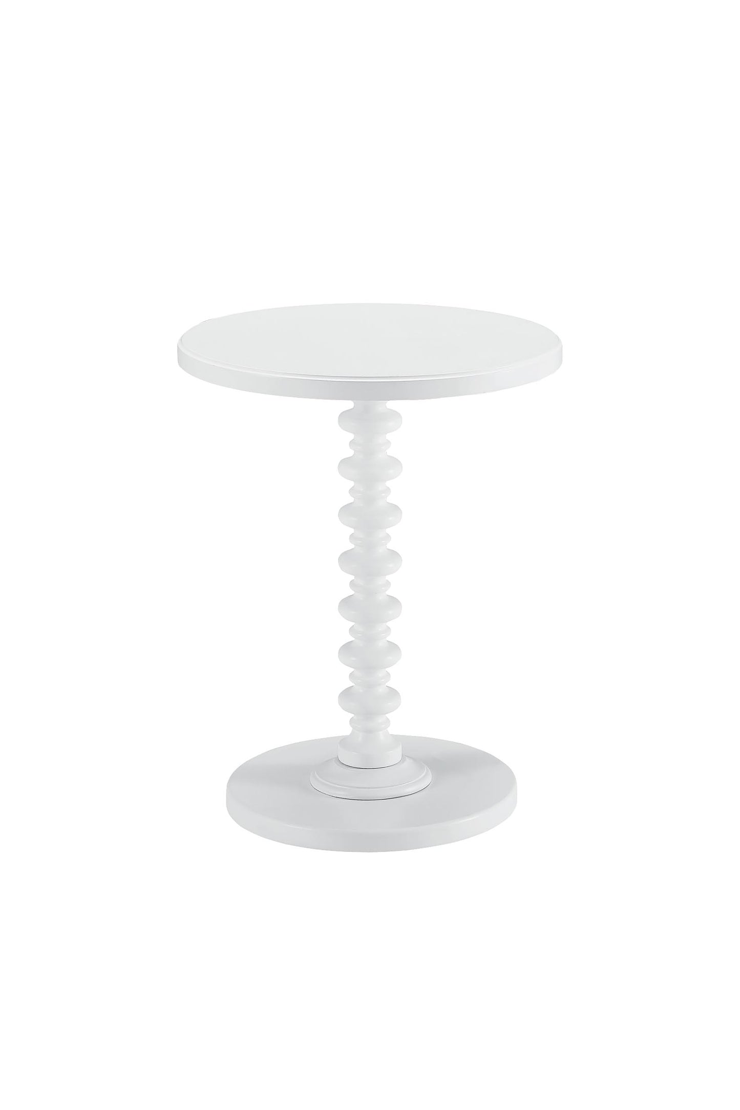 Acton White Finish Accent Table FredCo