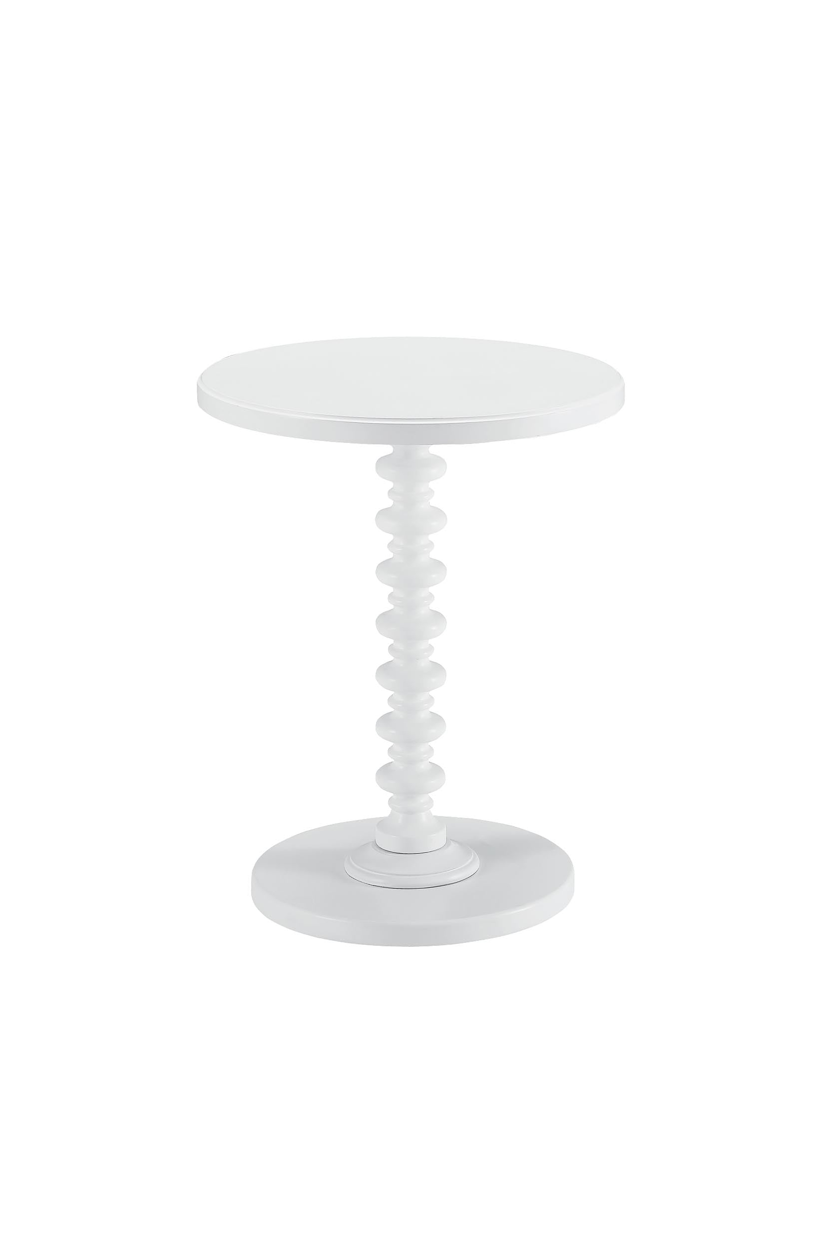 Acton White Finish Accent Table FredCo
