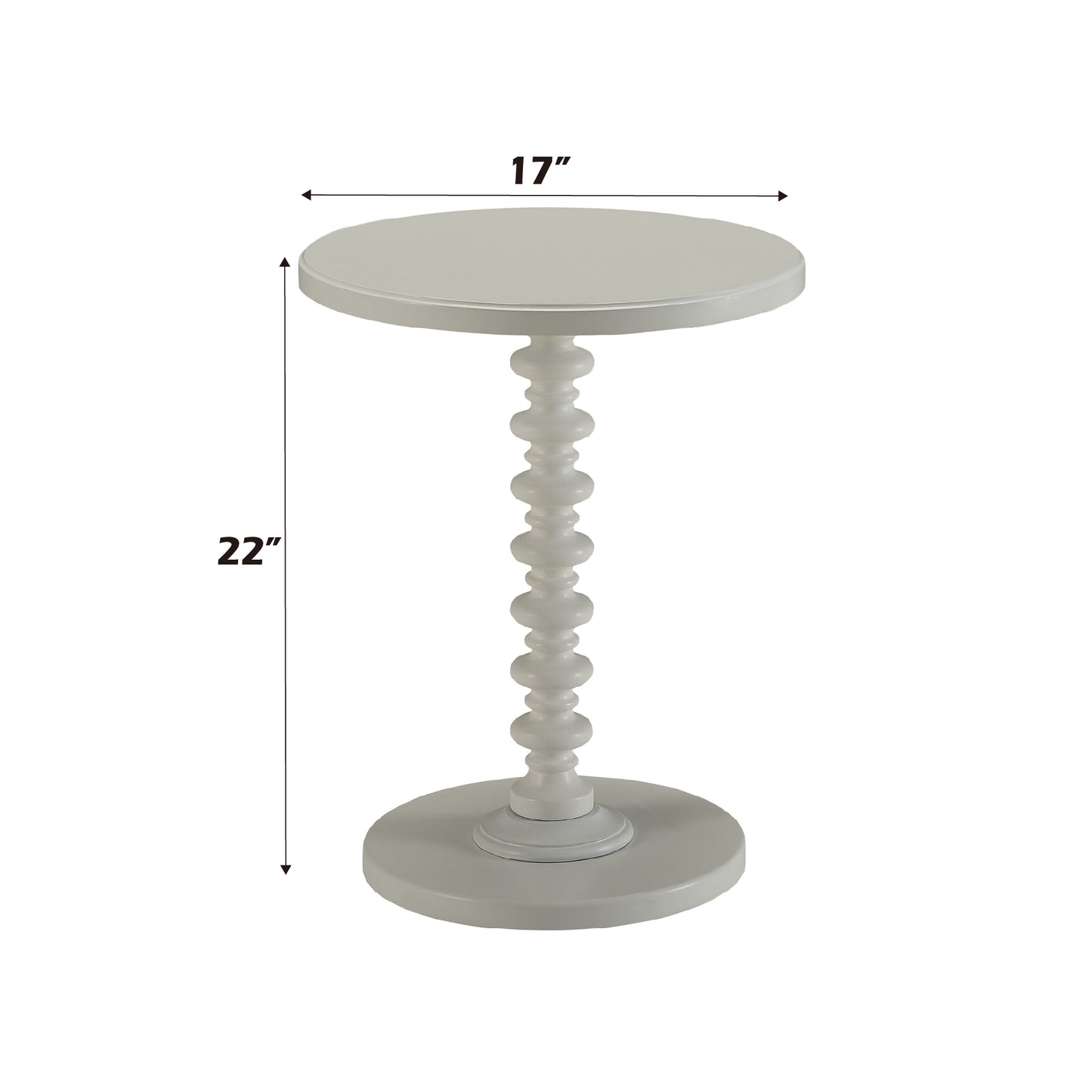 Acton White Finish Accent Table FredCo