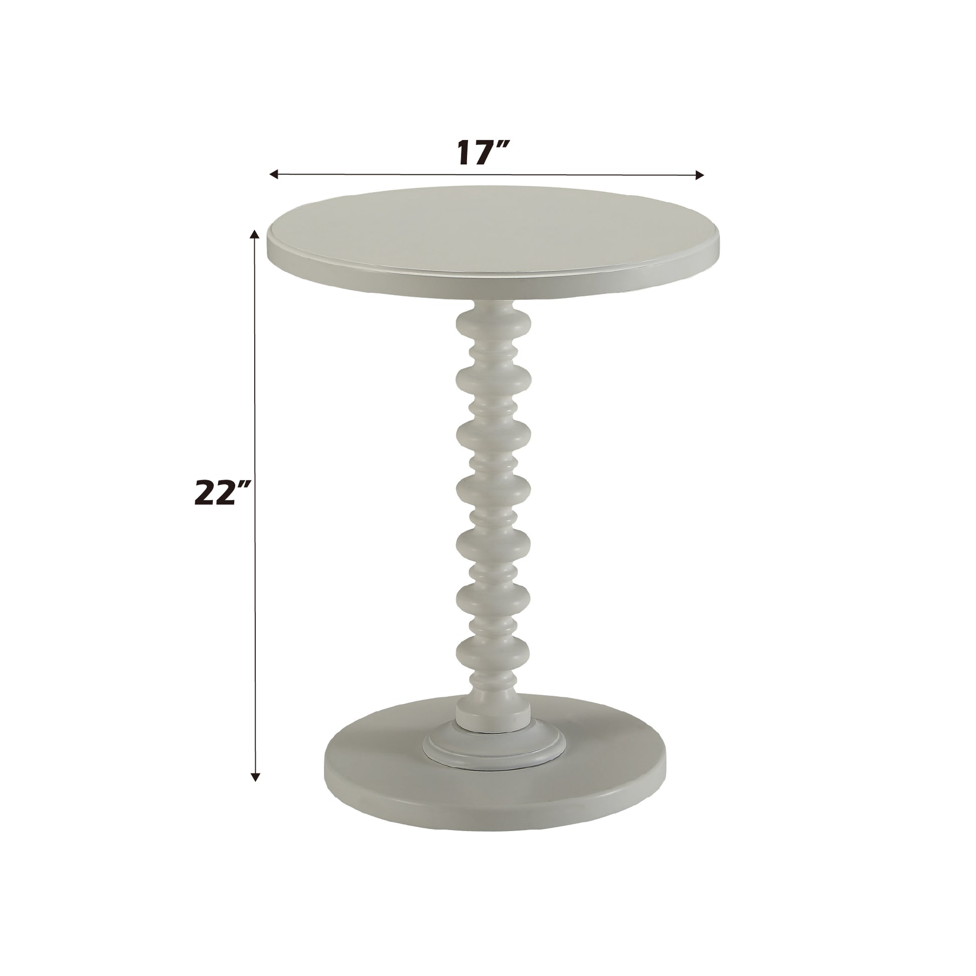 Acton White Finish Accent Table FredCo