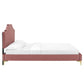 Adelaide Performance Velvet Queen Platform Bed, MOD-6580 FredCo